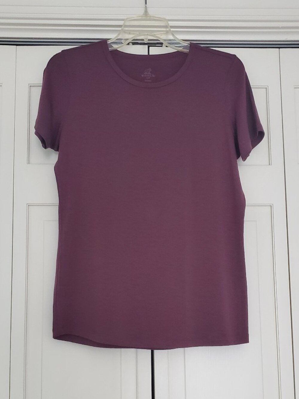Woolx Liza Merino Wool Blend T Shirt Small Grape Harvest